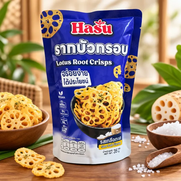 Hasu Củ Sen Xanh Dương Sấy Giòn - Vị Muối Biển